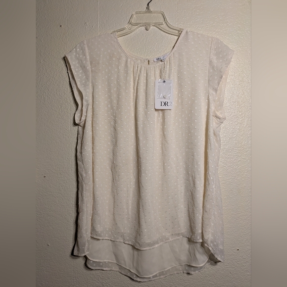 DR2 Women's Cream Top nwt Size Xl - Picture 1 of 8